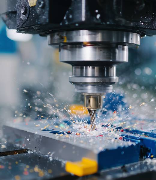 Lavorazione al CNC di un componente metallico ad alta accuratezza per la meccanica di precisione